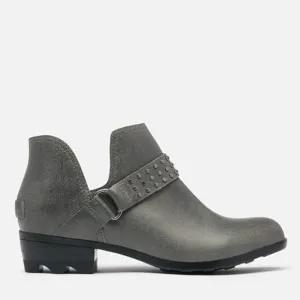 Sorel Lolla II Waterproof Grey Quarry Leather Studded Ankle Boot
