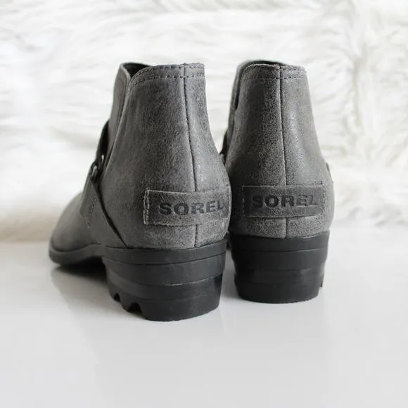 Sorel Lolla II Waterproof Grey Quarry Leather Studded Ankle Boot