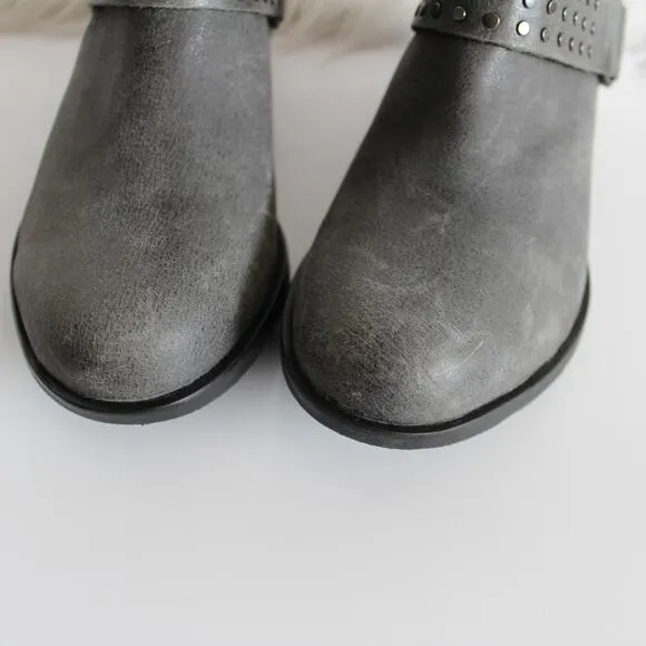 Sorel Lolla II Waterproof Grey Quarry Leather Studded Ankle Boot