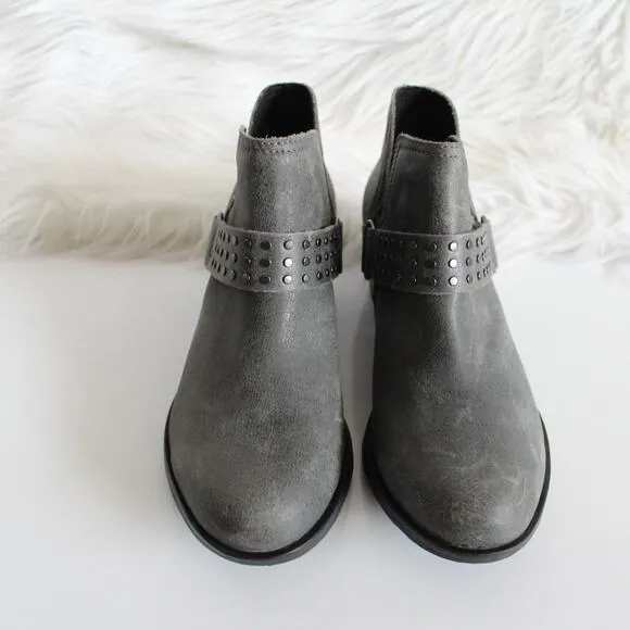 Sorel Lolla II Waterproof Grey Quarry Leather Studded Ankle Boot