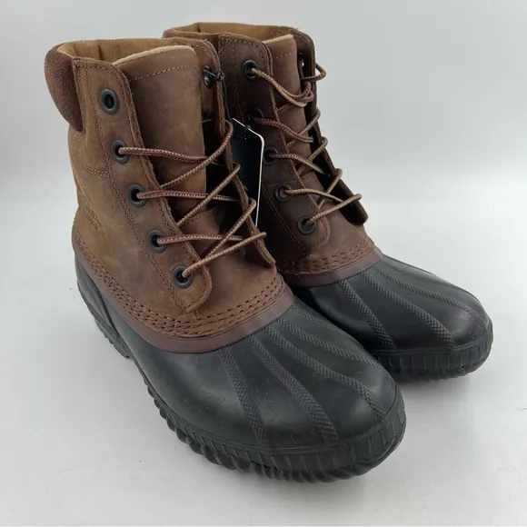 Sorel Men’s Cheyanne II Brown l- Size 8 -Waterproof Leather Lace Duck Boots