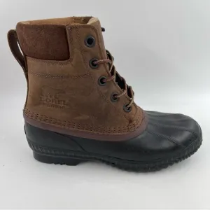 Sorel Men’s Cheyanne II Brown l- Size 8 -Waterproof Leather Lace Duck Boots