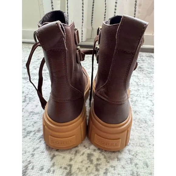 SOREL NWOB Caribou X Lace WP Leather Platform Boot