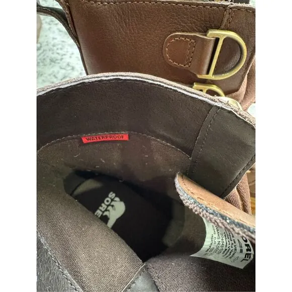SOREL NWOB Caribou X Lace WP Leather Platform Boot