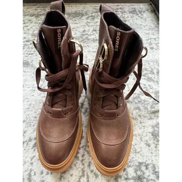 SOREL NWOB Caribou X Lace WP Leather Platform Boot