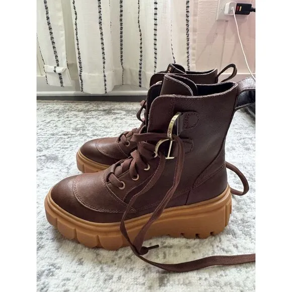 SOREL NWOB Caribou X Lace WP Leather Platform Boot