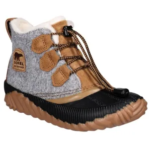 Sorel Out N About Plus Duck Waterproof Boots GrayTan Youth 4