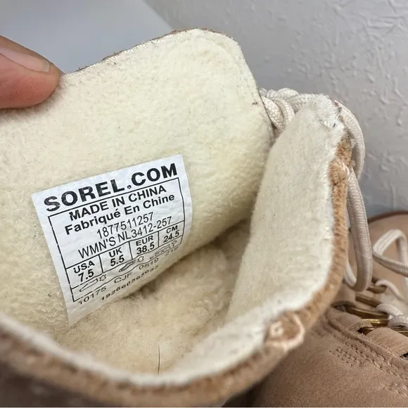 SOREL Phoenix Short Lace Lux Boots, Size 7.5