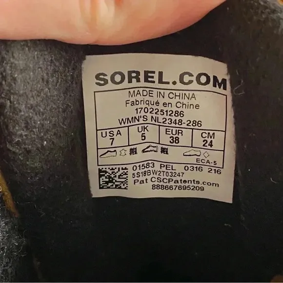 Sorel Slimpack II Lace Boots Sz 7