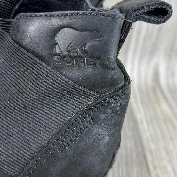 Sorel Waterproof Black Emilie Chelsea Boots