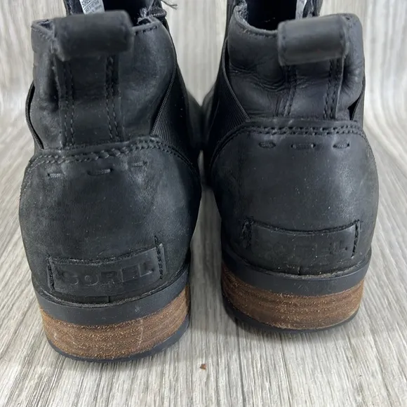 Sorel Waterproof Black Emilie Chelsea Boots