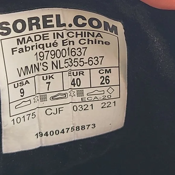 Sorel Women boots Brex Heel Lace Lux Pink Sandy Clay leather fabric US 9 new