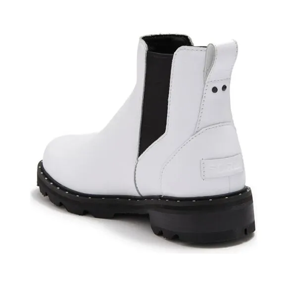 Sorel Women Lug Sole Chelsea Boots Lennox Chelsea Size US 5M White Leather