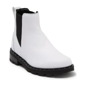 Sorel Women Lug Sole Chelsea Boots Lennox Chelsea Size US 5M White Leather