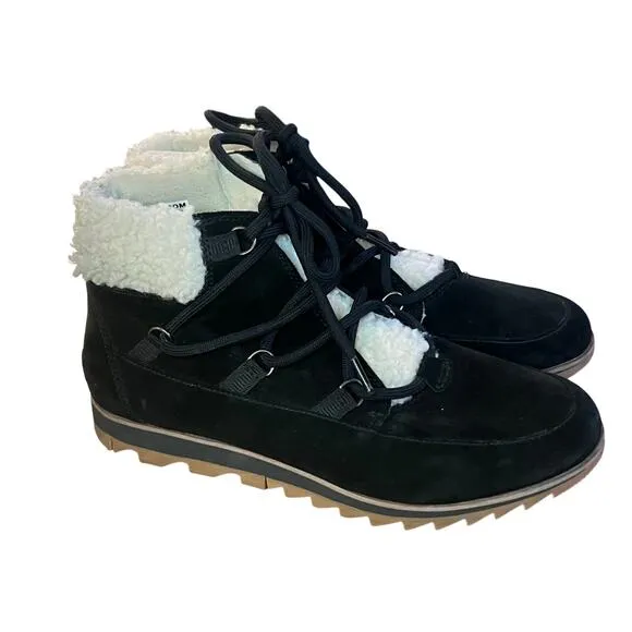 Sorel Women’s Harlow Lace Cozy Bootie Winter Boots Size 10.5 Shearling