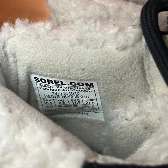 Sorel Women’s Harlow Lace Cozy Bootie Winter Boots Size 10.5 Shearling