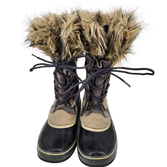 Sorel Women's Joan of Arctic Lined Faux Shearling Waterproof Boots Size 9
