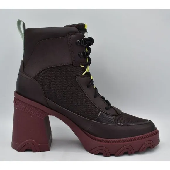 Sorel Womens Size 9.5 Brex Lace Leather Heeled Waterproof Boots Shoes