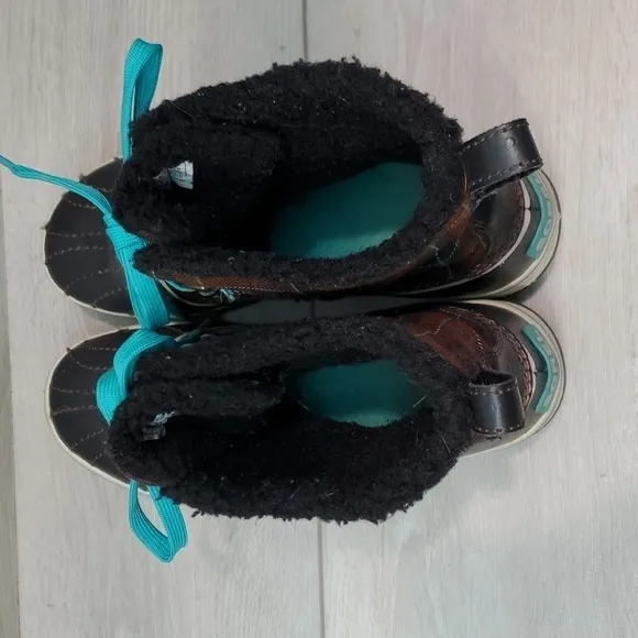 Sorel Youth Big Girls Ankle Rubber Duck Boots shoes sz 4