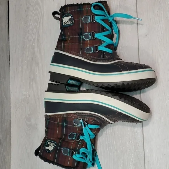Sorel Youth Big Girls Ankle Rubber Duck Boots shoes sz 4