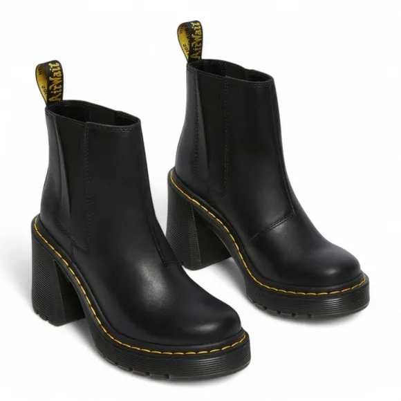 Spence Leather Flared Heel Chelsea Boots New In Box Size 9 Black