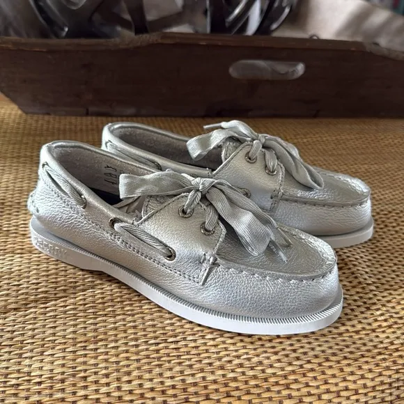 🔥Sperry | Authentic Original Silver Boat Shoes