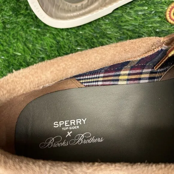 Sperry x Brooks Brothers Loafers Mens 11.5 M Brown Suede Leather Boat‎ Shoes New