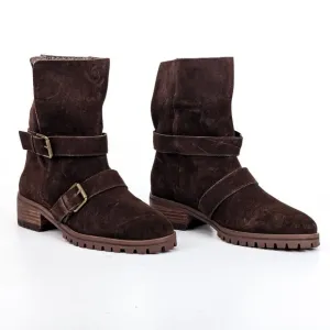 Splendid Women Karlyn Dark brown Moto Biker Lug Buckle Boots size 10