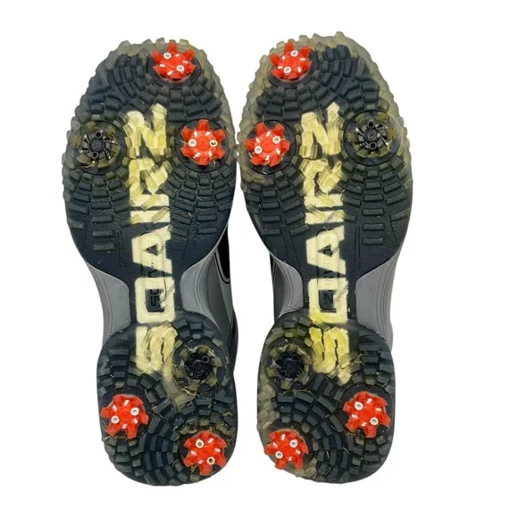 SQAIRZ Black Speed Men's Golf Shoes Sz 8 Performance Spikes Athletic Waterproof