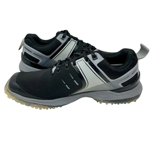 SQAIRZ Black Speed Men's Golf Shoes Sz 8 Performance Spikes Athletic Waterproof