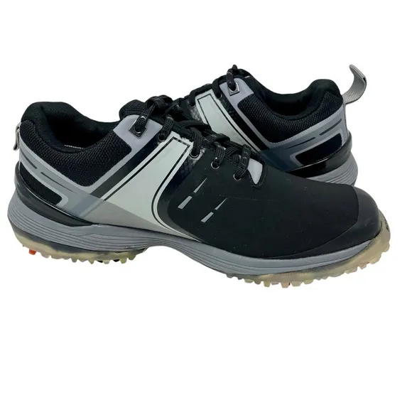 SQAIRZ Black Speed Men's Golf Shoes Sz 8 Performance Spikes Athletic Waterproof