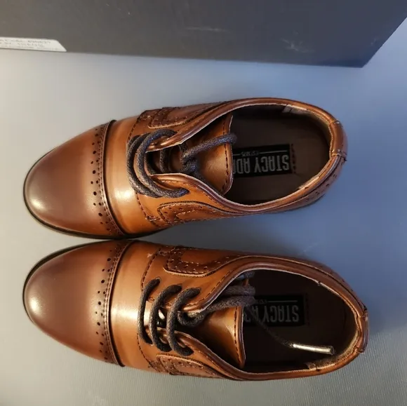 STACY ADAMS Dress Shoes For Toddlers Brown Wingtips, Excellent Condition 5M