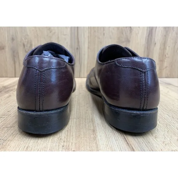 Stacy Adams Men's Madison 00012-05 Cap Toe  Brown Derby Dress Shoes Size 9.5 D