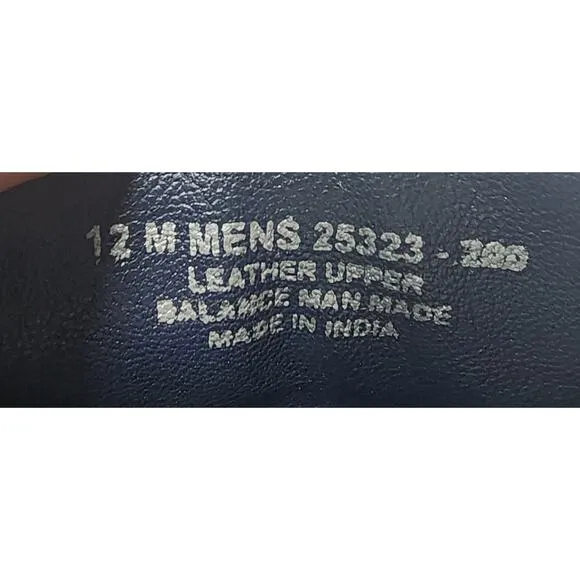 Stacy Adams Rooney Wingtip Men 12M Oxford Brown Dress Shoes w/ Blue Laces 25323