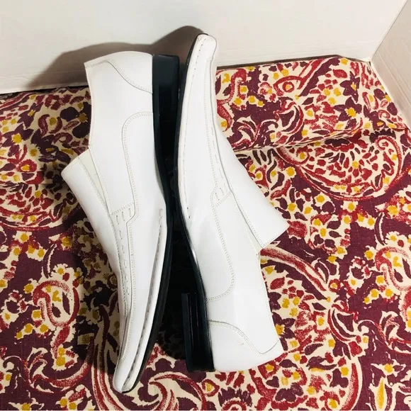 Stacy Adams White Slip On Dress Shoes Size 13