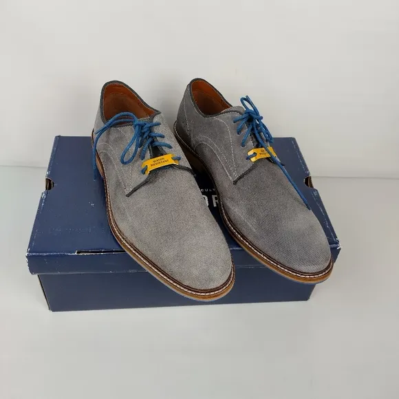 Stafford mison‎ water resistant suade gray Oxford Casual dress Shoes Size 8.5 M