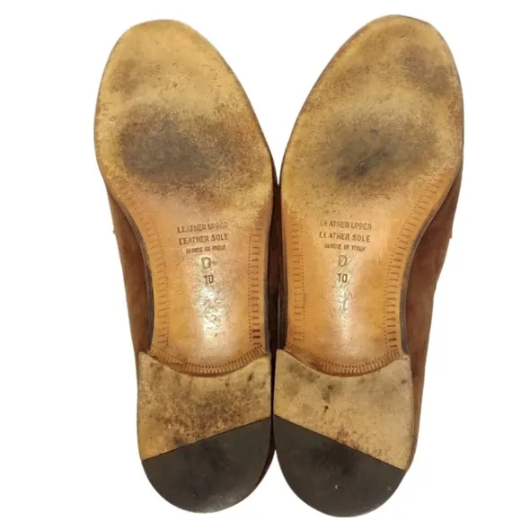 STETSON Shoe Co. Bespoke Brown Brogue Suede Tassel Loafer 10D