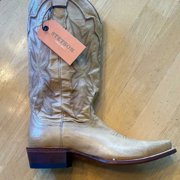 Stetson Tan Cowboy Western Boots Classic Style! Timeless 🤠🤎