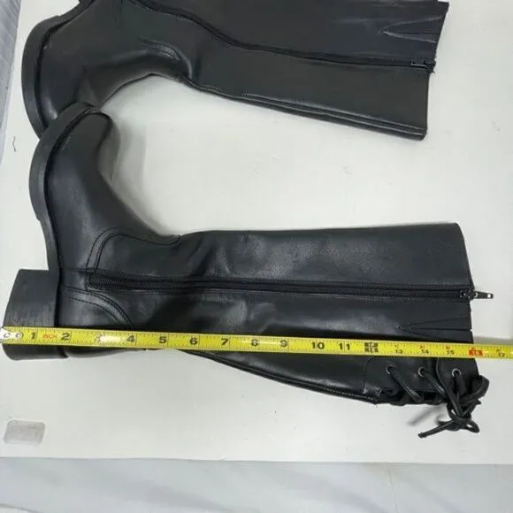 Steve Madden Lover Women's Above-Knee Boots Black Leather 6.5M