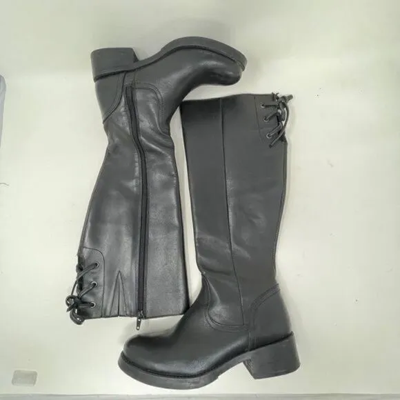 Steve Madden Lover Women's Above-Knee Boots Black Leather 6.5M