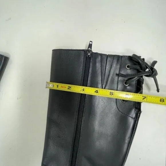 Steve Madden Lover Women's Above-Knee Boots Black Leather 6.5M