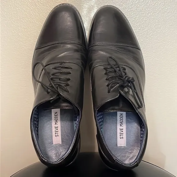 STEVE MADDEN P-Oakley Men’s Dress Shoes, Lace Up, Black, Size 10