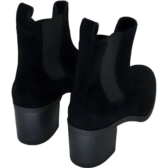 Steve Madden Rhiannon Black Suede Chelsea Boot Size 7.5