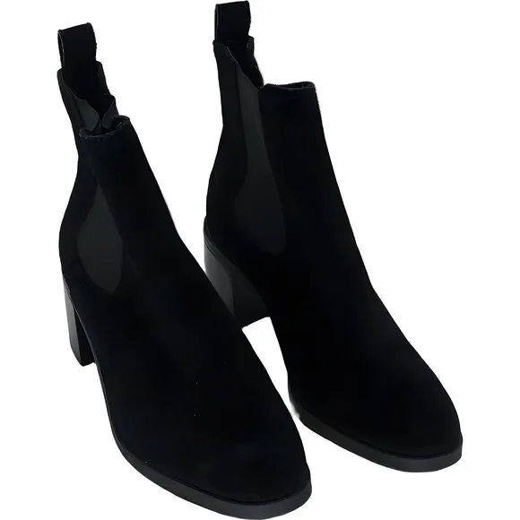 Steve Madden Rhiannon Black Suede Chelsea Boot Size 7.5