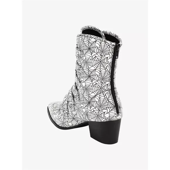 STRANGE CVLT Spider Webs Coven Boots Sz 6 NEW New in box