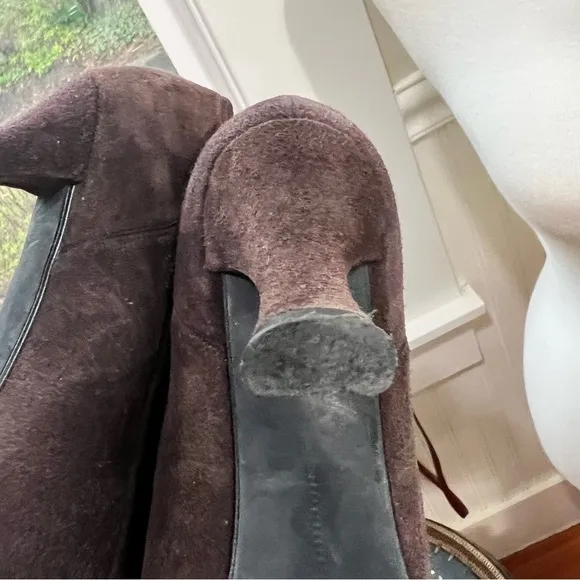 Stuart Weitzman Bootie Brown Suede Stretch Womens Pump Heel Size 10 M Boots