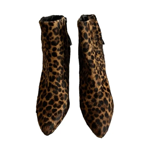 STUART WEITZMAN LEOPARD PONY HAIR BOOTS BOOTIES SHOES NEW 7