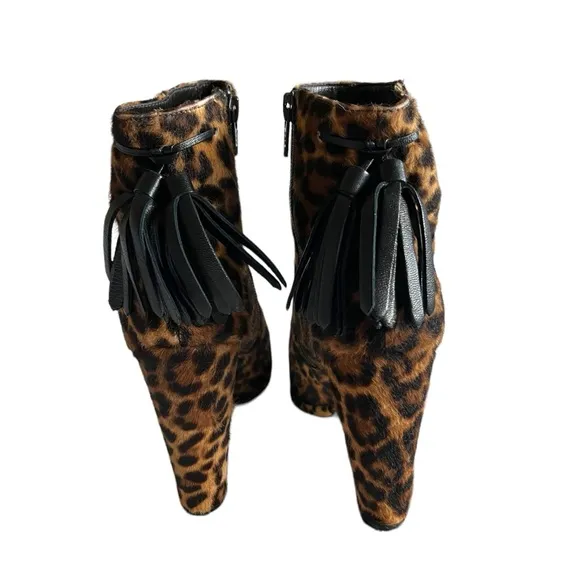 STUART WEITZMAN LEOPARD PONY HAIR BOOTS BOOTIES SHOES NEW 7