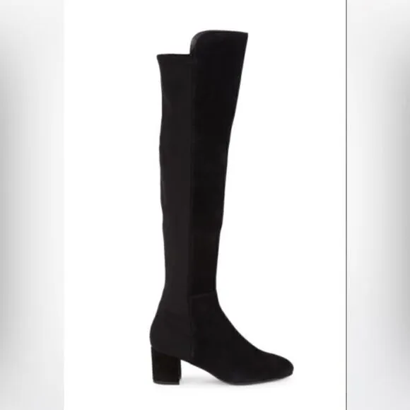 Stuart Weitzman Reddy 5050 Suede Over-The-Knee Boots, Black size 6.5 women EUC