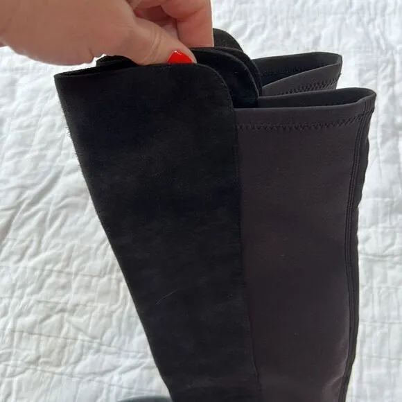 Stuart Weitzman Reddy 5050 Suede Over-The-Knee Boots, Black size 6.5 women EUC